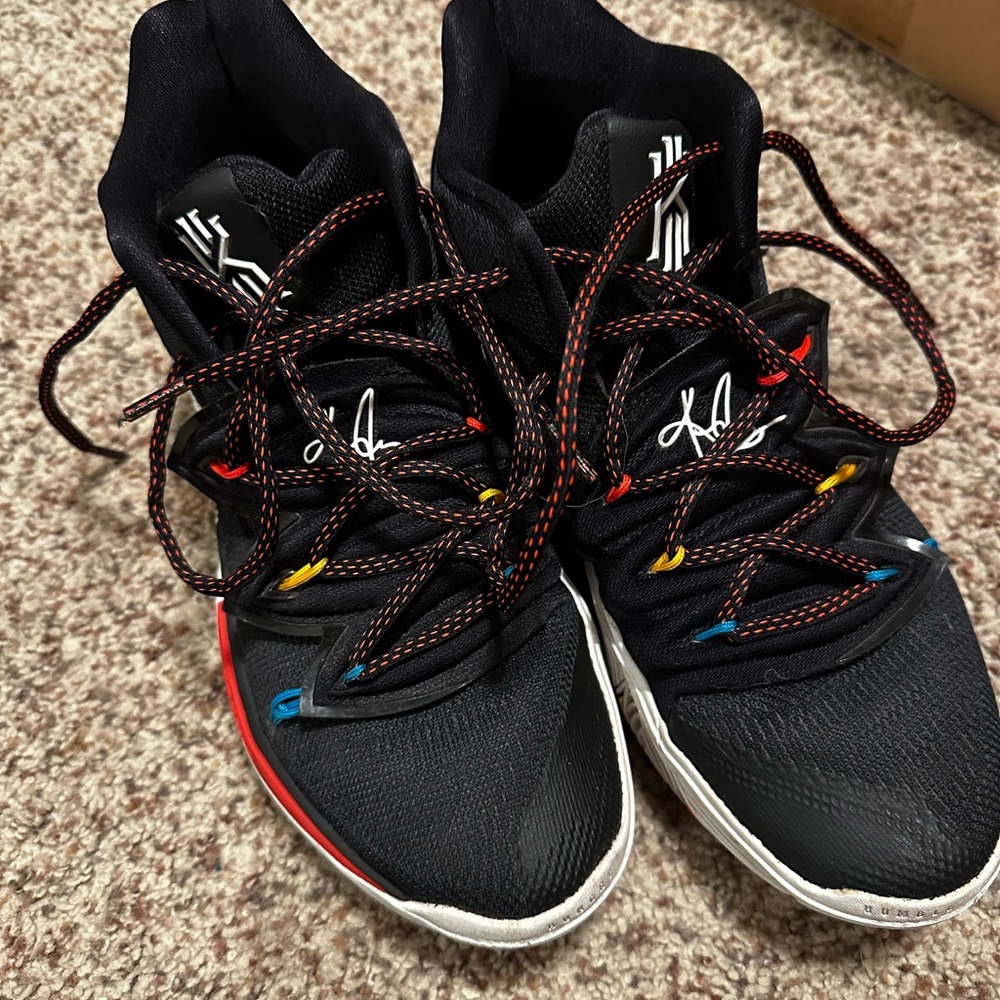 Nike Black Athletic Shoes with Multicolor Accents